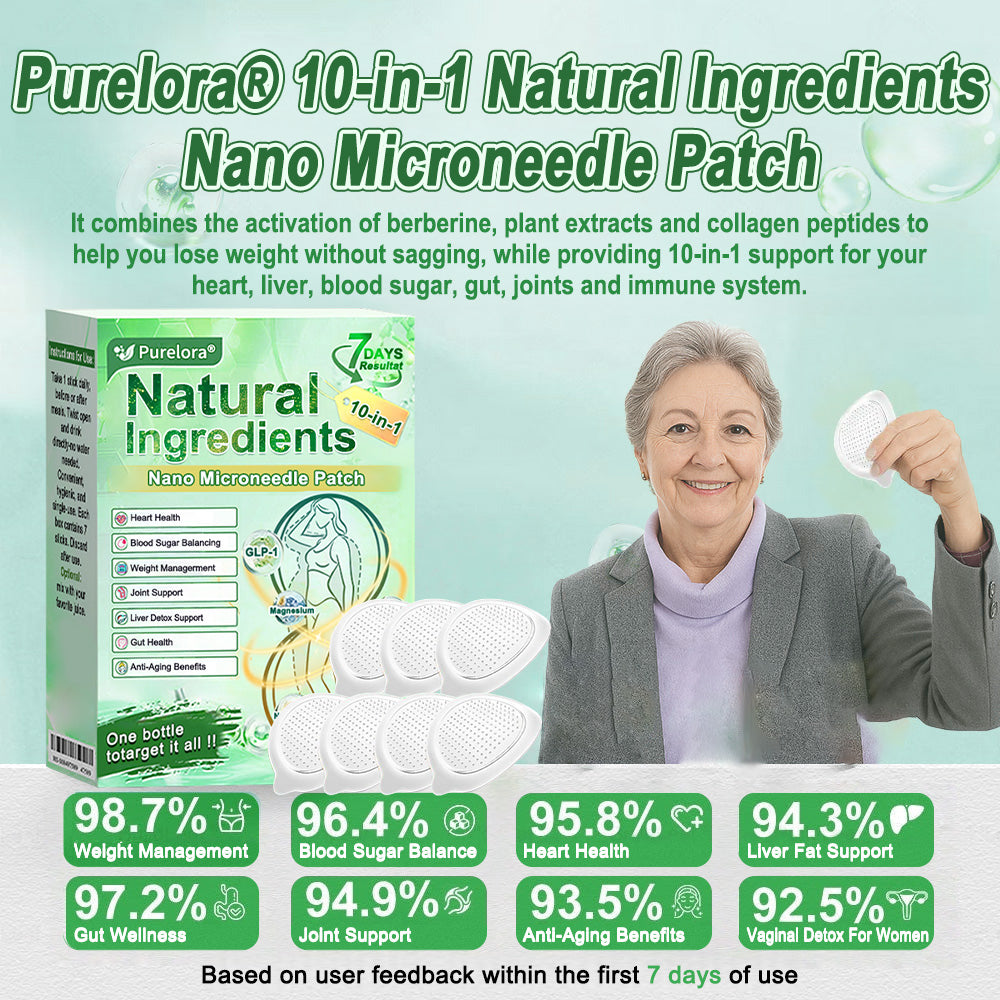 💖𝑶𝒇𝒇𝒊𝒄𝒊𝒂𝒍 𝑷𝒉𝒂𝒓𝒎𝒂𝒄𝒚💖 | 🌱 Purelora® 10-in-1 Natural Ingredients Nano Microneedle Patch ✅ 𝗦𝘂𝗽𝗽𝗼𝗿𝘁𝘀 𝗼𝗯𝗲𝘀𝗶𝘁𝘆, 𝗰𝗮𝗿𝗱𝗶𝗼𝘃𝗮𝘀𝗰𝘂𝗹𝗮𝗿 𝗵𝗲𝗮𝗹𝘁𝗵, 𝗱𝗶𝗮𝗯𝗲𝘁𝗲𝘀, 𝘀𝗹𝗲𝗲𝗽 𝗮𝗽𝗻𝗲𝗮, 𝗴𝘂𝘁 𝗵𝗲𝗮𝗹𝘁𝗵, 𝗷𝗼𝗶𝗻𝘁 𝗶𝘀𝘀𝘂𝗲𝘀, 𝐰𝐡𝐢𝐥𝐞 𝐚𝐥𝐬𝐨 𝐟𝐢𝐫𝐦𝐢𝐧𝐠 𝐭𝐡𝐞 𝐬𝐤𝐢𝐧 𝐚𝐧𝐝 𝐛𝐨𝐨𝐬𝐭𝐢𝐧𝐠 𝐞𝐧𝐞𝐫𝐠𝐲.
