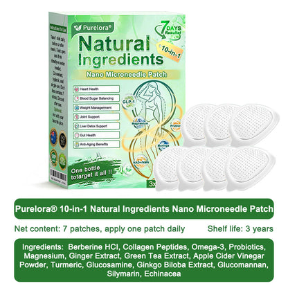 💖𝑶𝒇𝒇𝒊𝒄𝒊𝒂𝒍 𝑷𝒉𝒂𝒓𝒎𝒂𝒄𝒚💖 | 🇦🇺 Purelora® 10-in-1 Natural Ingredients Nano Microneedle Patch ✅ 𝗦𝘂𝗽𝗽𝗼𝗿𝘁𝘀 𝗼𝗯𝗲𝘀𝗶𝘁𝘆, 𝗰𝗮𝗿𝗱𝗶𝗼𝘃𝗮𝘀𝗰𝘂𝗹𝗮𝗿 𝗵𝗲𝗮𝗹𝘁𝗵, 𝗱𝗶𝗮𝗯𝗲𝘁𝗲𝘀, 𝘀𝗹𝗲𝗲𝗽 𝗮𝗽𝗻𝗲𝗮, 𝗴𝘂𝘁 𝗵𝗲𝗮𝗹𝘁𝗵, 𝗷𝗼𝗶𝗻𝘁 𝗶𝘀𝘀𝘂𝗲𝘀, 𝐰𝐡𝐢𝐥𝐞 𝐚𝐥𝐬𝐨 𝐟𝐢𝐫𝐦𝐢𝐧𝐠 𝐭𝐡𝐞 𝐬𝐤𝐢𝐧 𝐚𝐧𝐝 𝐛𝐨𝐨𝐬𝐭𝐢𝐧𝐠 𝐞𝐧𝐞𝐫𝐠𝐲.