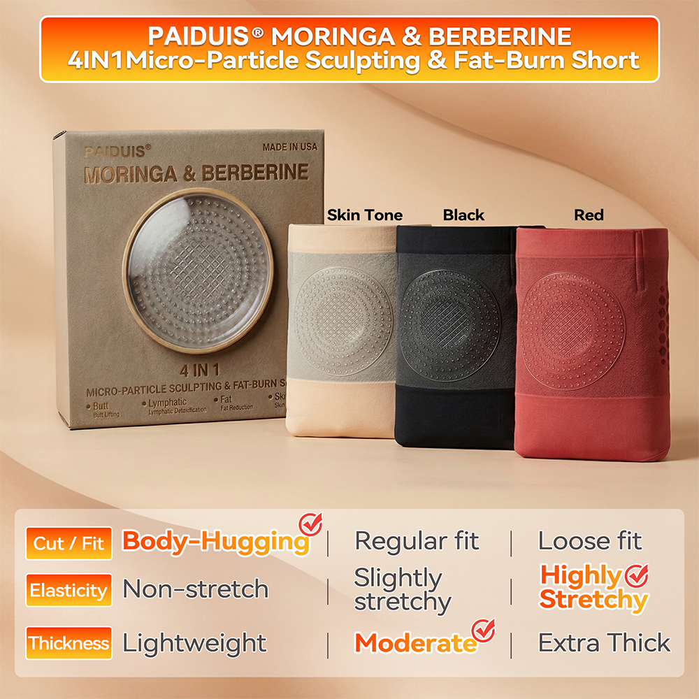 🔥 LAST DAY SALE-80% OFF | 𝐏𝐚𝐢𝐝𝐮𝐢𝐬® 𝐌𝐨𝐫𝐢𝐧𝐠𝐚 & 𝐁𝐞𝐫𝐛𝐞𝐫𝐢𝐧𝐞 4‑In‑1 Micro‑Particle Sculpting & Fat‑Burn Shorts