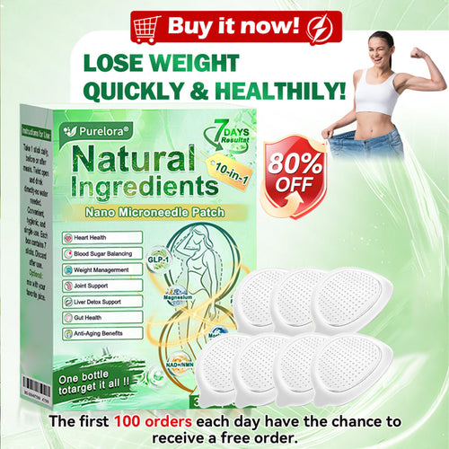 🔥 New Arrival · Hot Seller | Purelora® 10-in-1 Natural Ingredients Nano Microneedle Patch (Just once daily, visible changes in 7 days) ✅ Supports weight management, loose skin, diabetes care, sleep apnea, joint comfort, and more