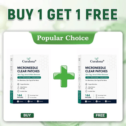 🔥 LAST DAY SALE-80% OFF✨Curalona®2-in-1 Microneedle & Hydrocolloid Patch🍀| Removes Raised Moles, Acne, Flat Warts & Skin Tags | Helps Improve Wrinkles, Scars & Blemishes | Invisible Patches for Face & Body