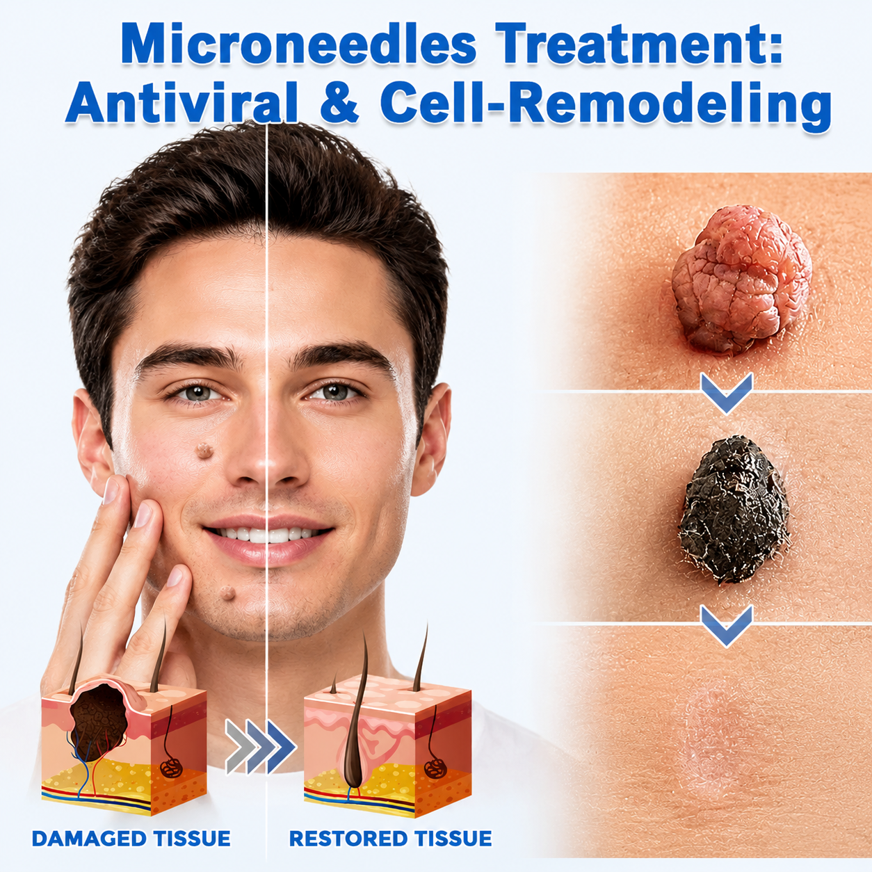 🔥 LAST DAY SALE-80% OFF✨Curalona®2-in-1 Microneedle & Hydrocolloid Patch🍀| Removes Raised Moles, Acne, Flat Warts & Skin Tags | Helps Improve Wrinkles, Scars & Blemishes | Invisible Patches for Face & Body