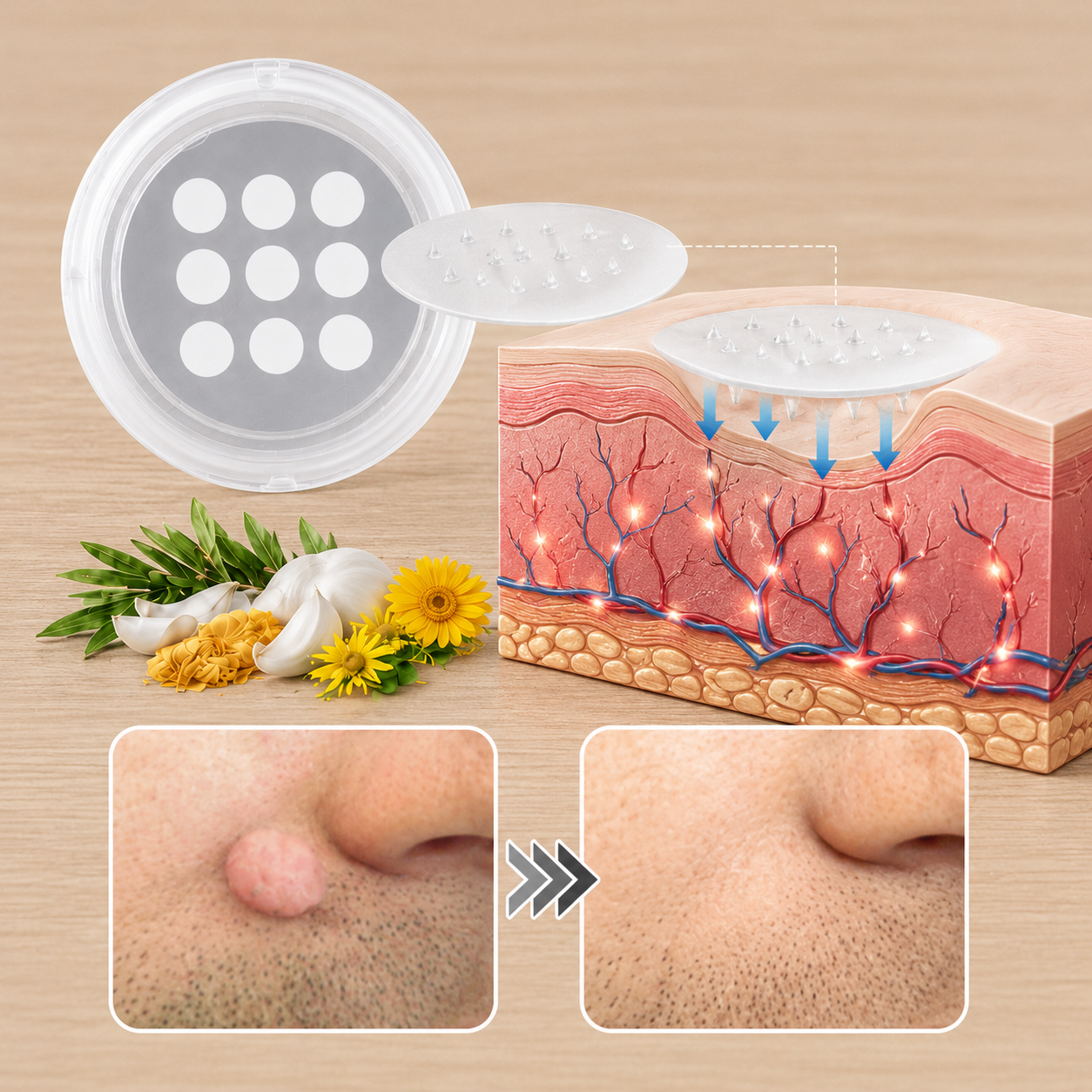 🔥 LAST DAY SALE-80% OFF✨Curalona®2-in-1 Microneedle & Hydrocolloid Patch🍀| Removes Raised Moles, Acne, Flat Warts & Skin Tags | Helps Improve Wrinkles, Scars & Blemishes | Invisible Patches for Face & Body
