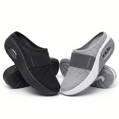 🔥 LAST DAY SALE-80% OFF ✨ BQODQO® Diabetic Air-Cushion Slip-On Walking Shoes, Orthopedic Diabetic Slippers, with Arch-Support for Women